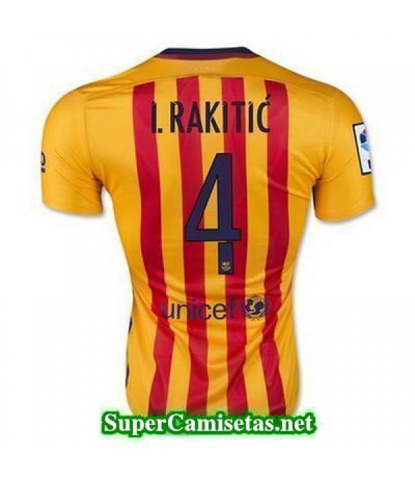Segunda Equipacion Camiseta Barcelona Rakitic 2015/16