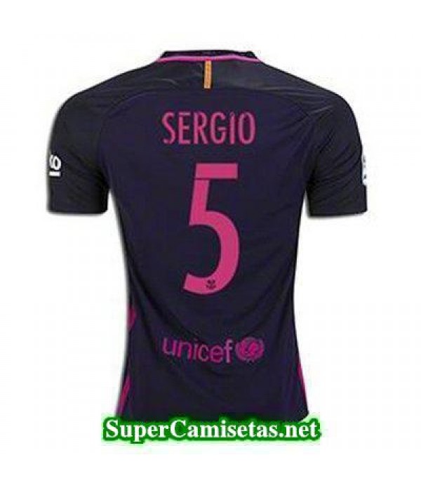 Segunda Equipacion Camiseta Barcelona Sergio 2016/17