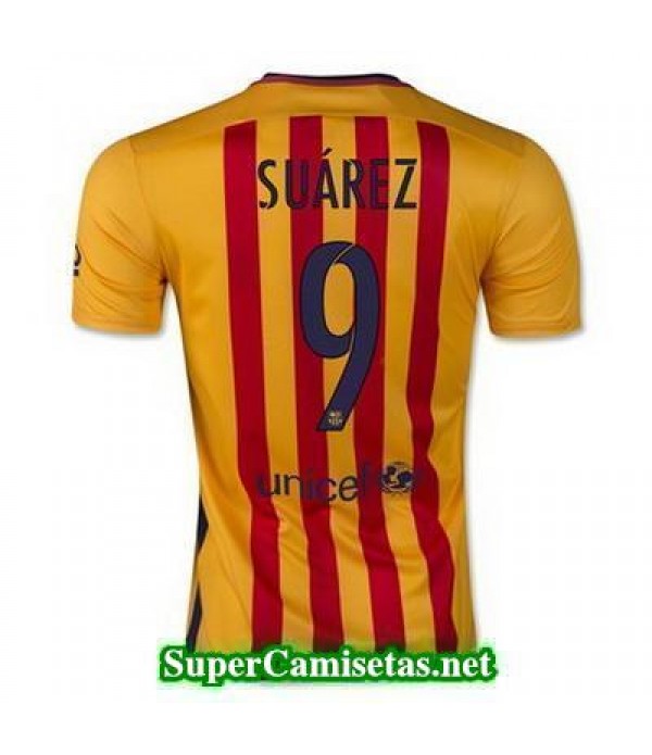 Segunda Equipacion Camiseta Barcelona Suarez 2015/16