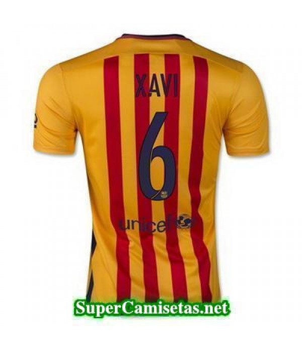 Segunda Equipacion Camiseta Barcelona Xavi 2015/16