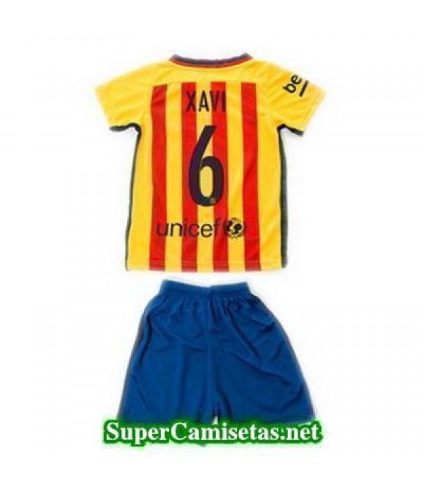 Segunda Equipacion Camiseta Barcelona Xavi Ninos 2015/16
