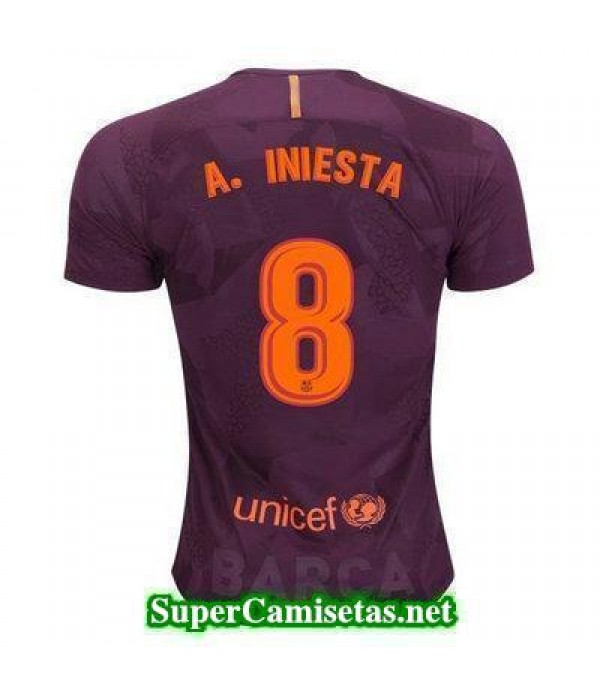 Tercera Equipacion Camiseta Barcelona A Iniesta 2017/18