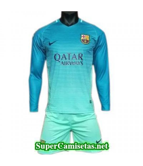Tercera Equipacion Camiseta Barcelona Manga Larga 2016/17