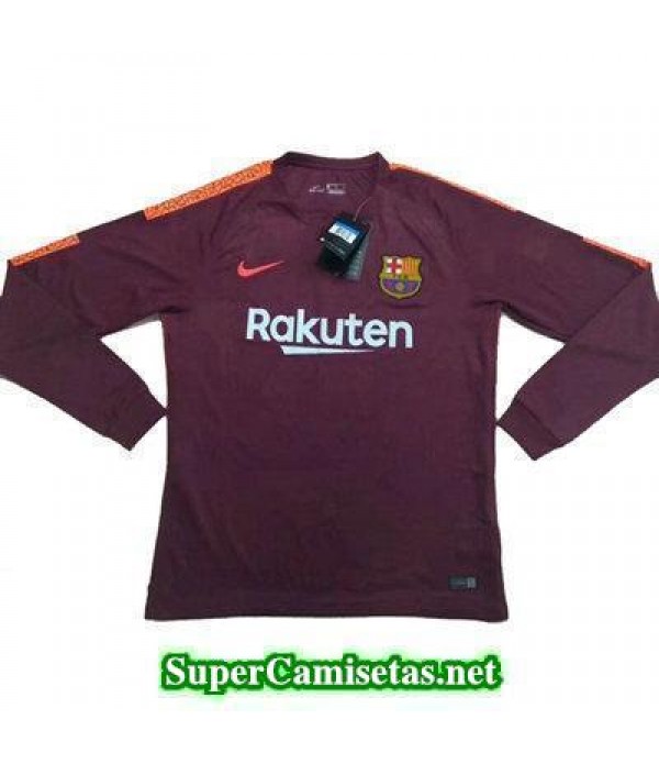 Tercera Equipacion Camiseta Barcelona Manga Larga 2017/18