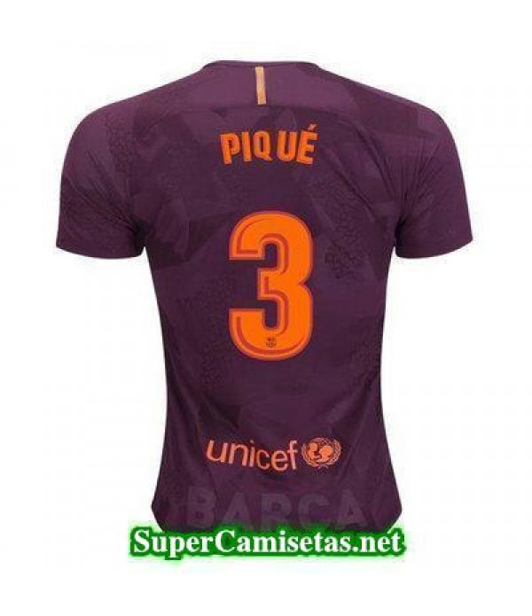 Tercera Equipacion Camiseta Barcelona Pique 2017/18