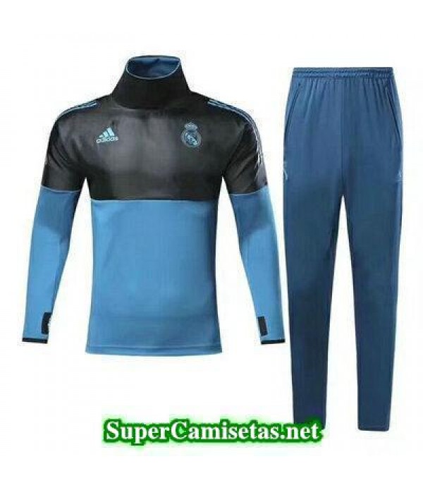 Camiseta entrenamiento Real Madrid ML Azul 2017 2018