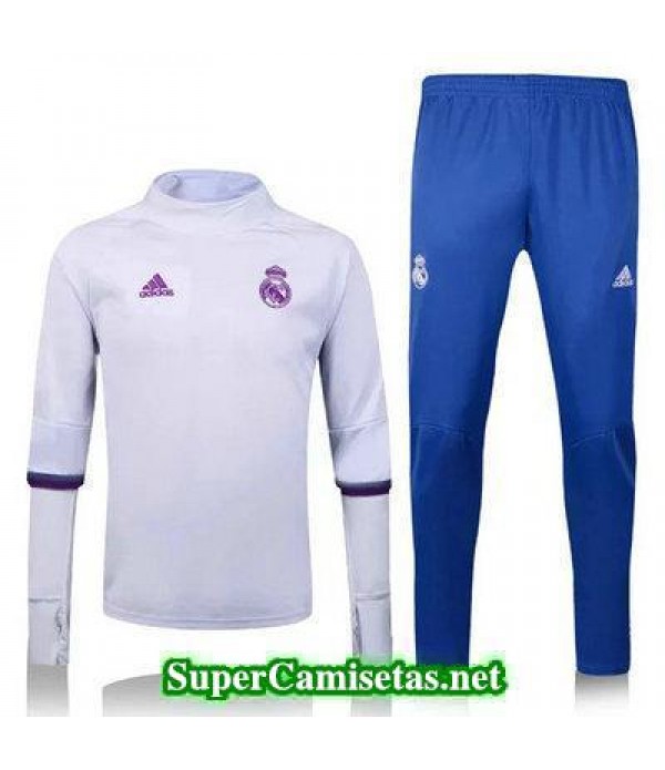 Camiseta entrenamiento Real Madrid ML blanca 2016 2017