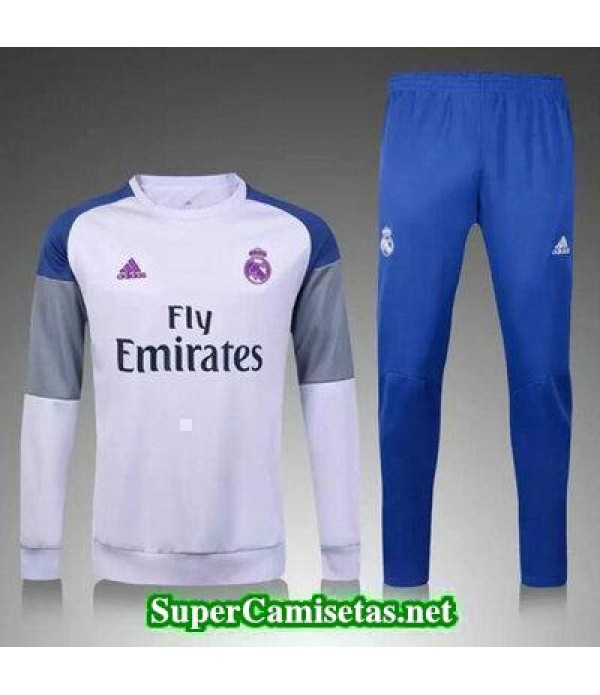 Camiseta entrenamiento Real Madrid ML blanco 2016 2017