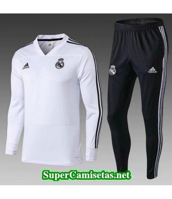 Camiseta entrenamiento Real Madrid ML Blanco 2018 2019