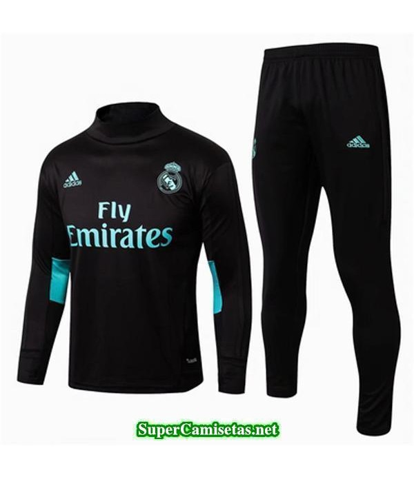 Camiseta entrenamiento Real Madrid ML negro-01 2017 2018