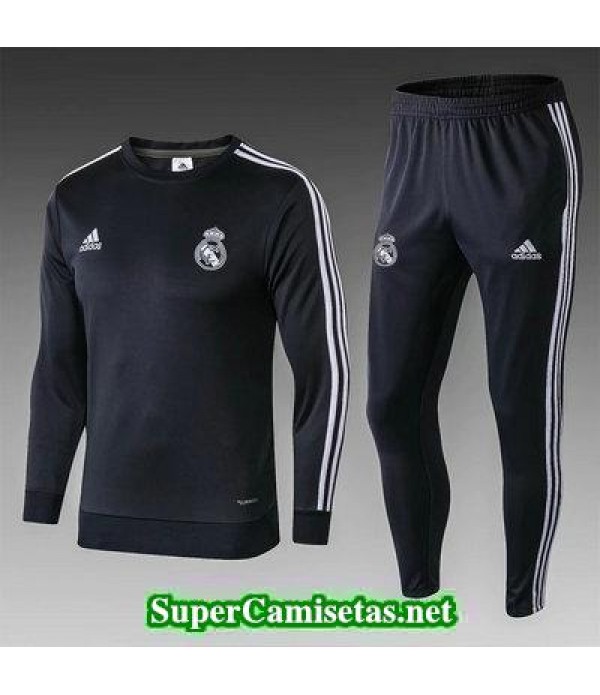 Camiseta entrenamiento Real Madrid ML Negro-01 2018 2019