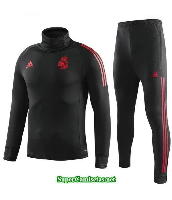 Camiseta entrenamiento Real Madrid ML Negro-03 2018 2019