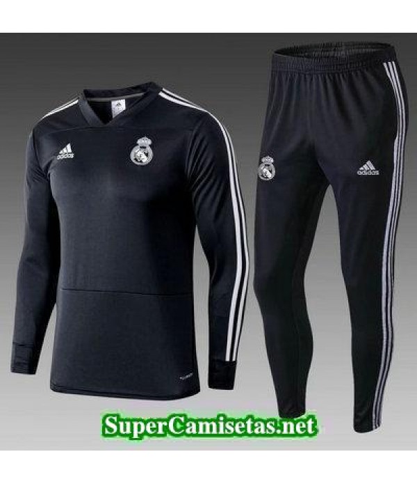 Camiseta entrenamiento Real Madrid ML Negro 2018 2019