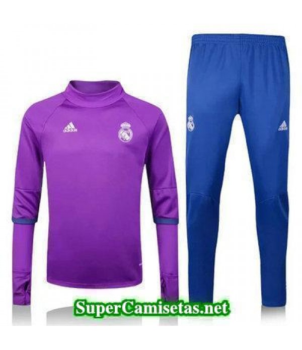 Camiseta entrenamiento Real Madrid ML Purple 2016 2017