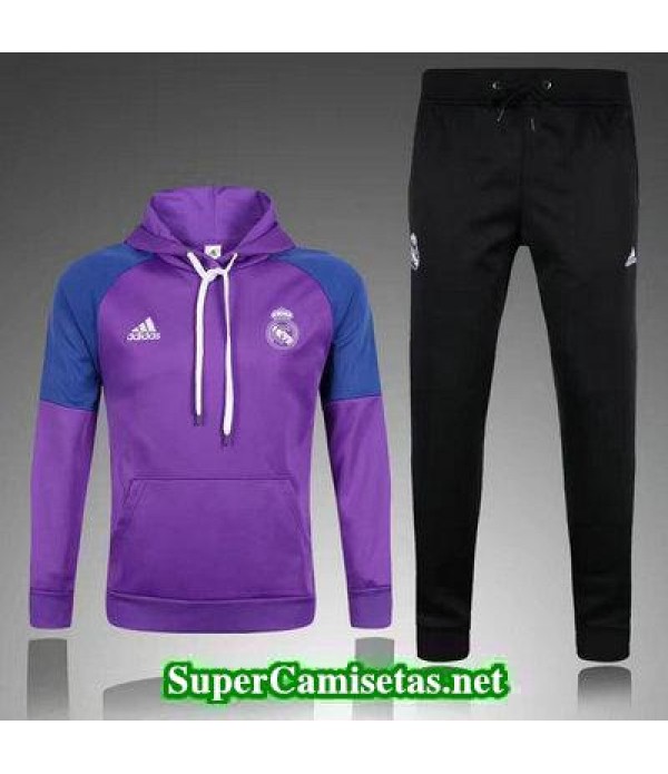 Camiseta entrenamiento Real Madrid ML purpura 2017 2018