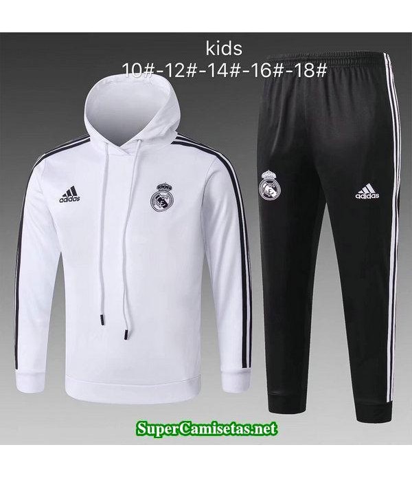 Camiseta entrenamiento Real Madrid Ninos ML Blanco-01 2018 2019