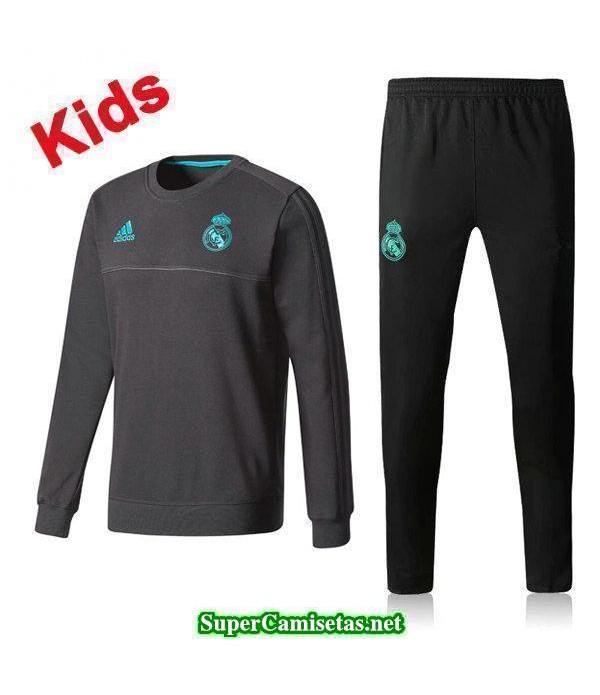 Camiseta entrenamiento Real Madrid Ninos ML Negro 2017 2018