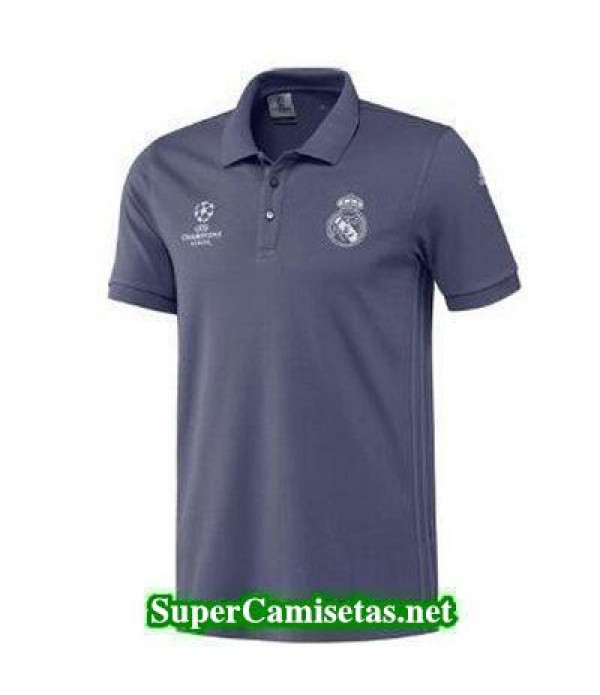 Camiseta polo Real Madrid azul UCL 2016 2017