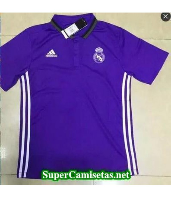 Camiseta polo Real Madrid Purpura 2016 2017