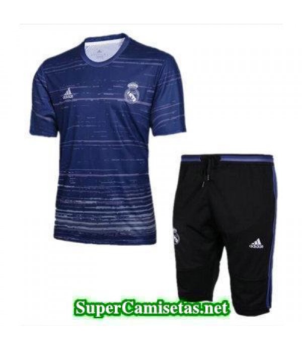 camiseta pre-partido Real Madrid Azul oscuro 2017 2018