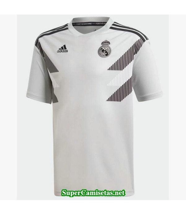 camiseta pre-partido Real Madrid Blanca 2018 2019