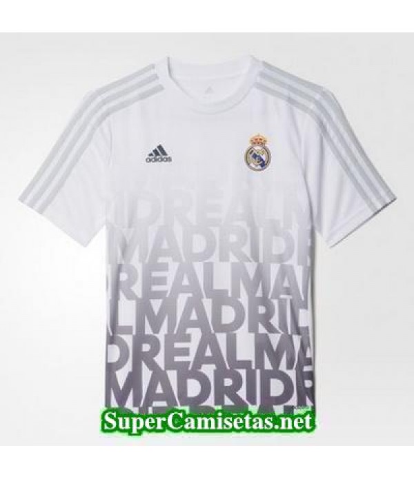 camiseta pre-partido Real Madrid Blanco 2015 2016