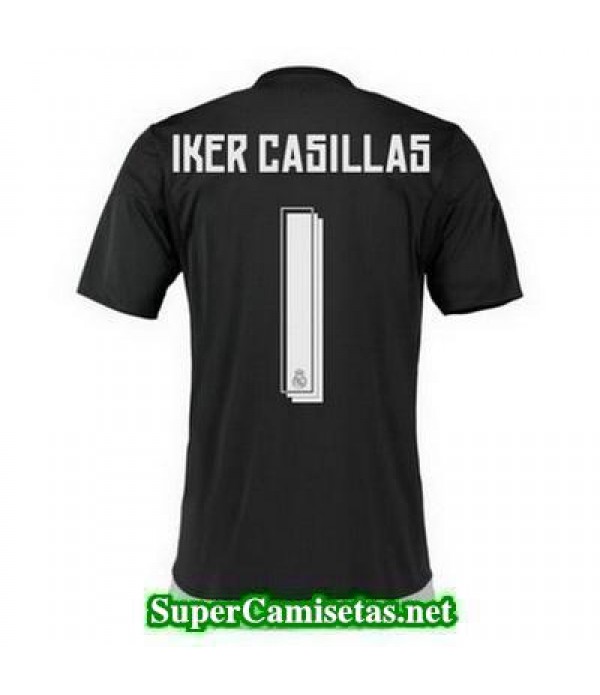 Portero Equipacion Camiseta Real Madrid CASILLAS negro 2015/16