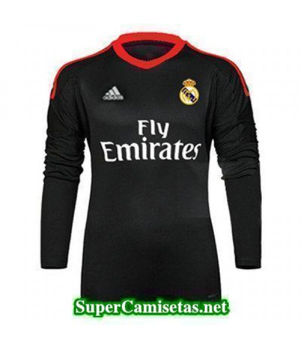 Portero Equipacion Camiseta Real Madrid Manga Larga Negro 2017/18