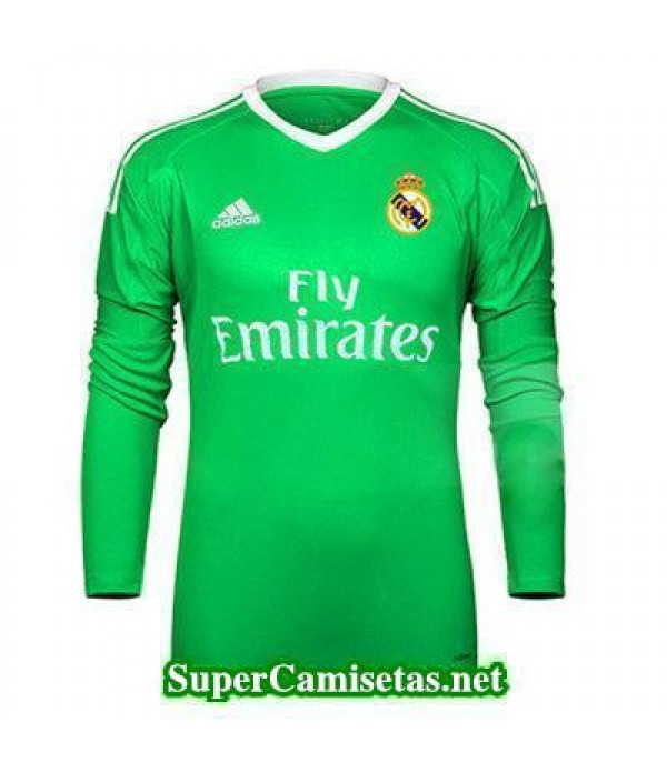 Portero Equipacion Camiseta Real Madrid Manga Larga Verde 2017/18