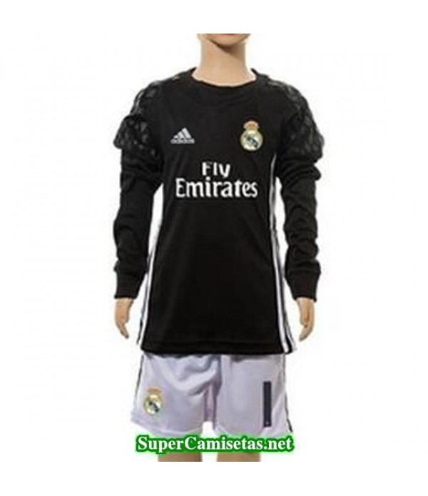 Portero Equipacion Camiseta Real Madrid ML Ninos 2016/17