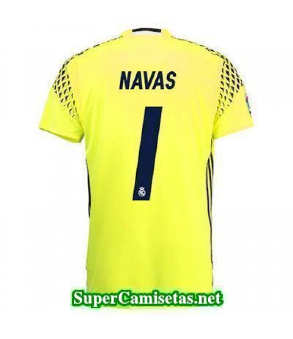 Portero Equipacion Camiseta Real Madrid NAVAS 2016/17