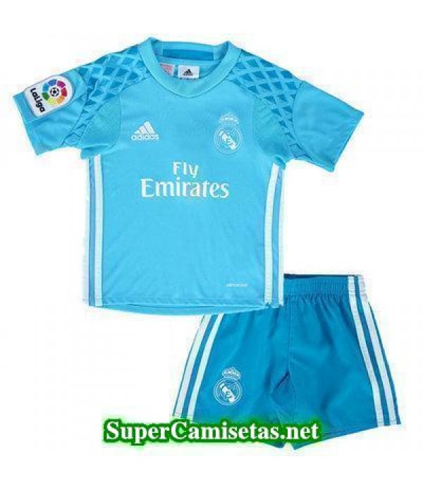 Portero Equipacion Camiseta Real Madrid Ninos 2016/17