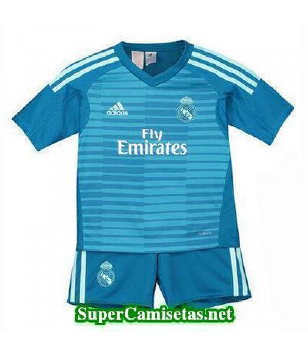 Portero Equipacion Camiseta Real Madrid Ninos Azul 2018/19