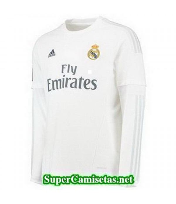 Primera Equipacion Camiseta Real Madrid Manga Larga 2015/16