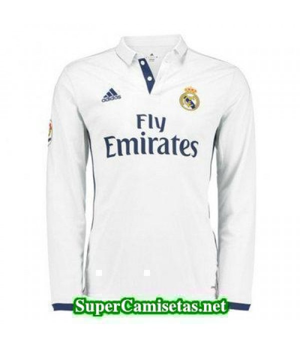 Primera Equipacion Camiseta Real Madrid Manga Larga 2016/17