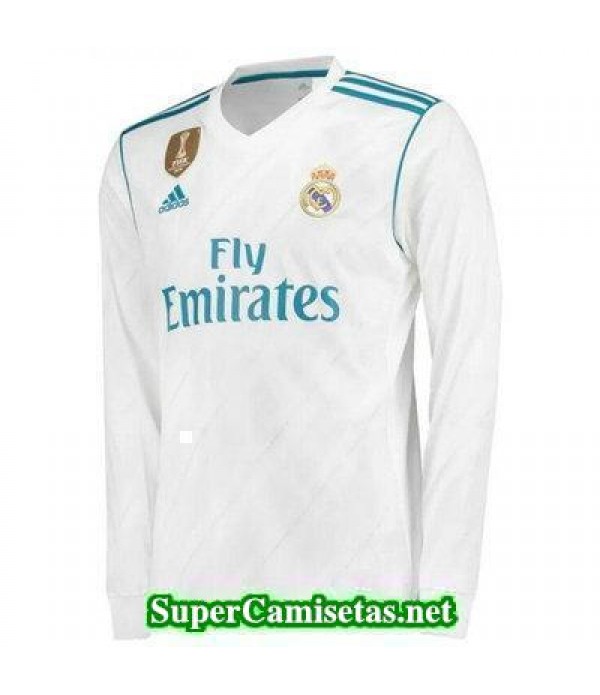 Primera Equipacion Camiseta Real Madrid Manga Larga 2017/18