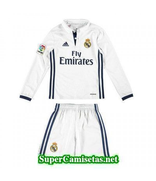 Primera Equipacion Camiseta Real Madrid ML Ninos 2016/17