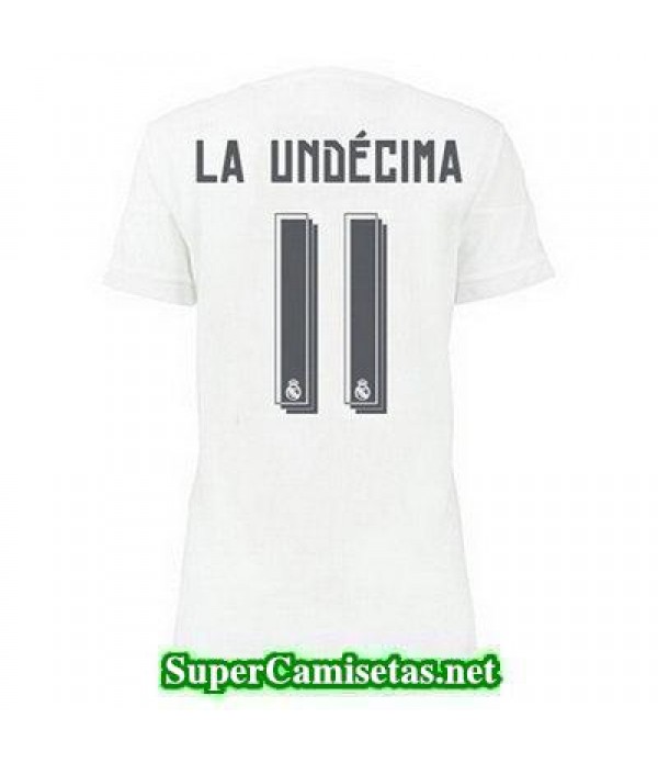 Primera Equipacion Camiseta Real Madrid Mujer La Undecima 2015/16