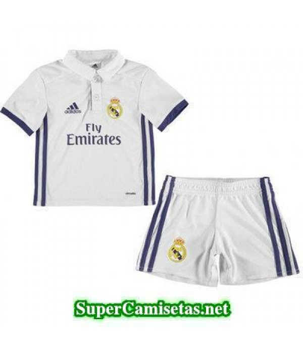 Primera Equipacion Camiseta Real Madrid Ninos 2016/17