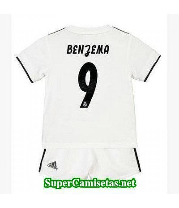 Primera Equipacion Camiseta Real Madrid Ninos Benzema 2018/19