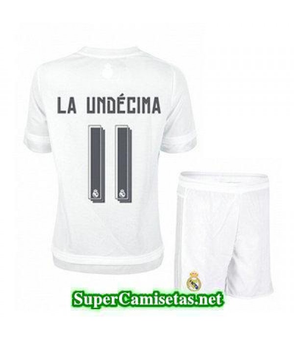 Primera Equipacion Camiseta Real Madrid Ninos La Undecima 2015/16
