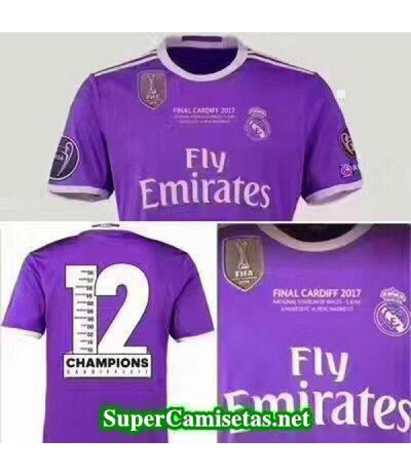 Segunda Equipacion Camiseta Real Madrid 12 Campeones 2016/17
