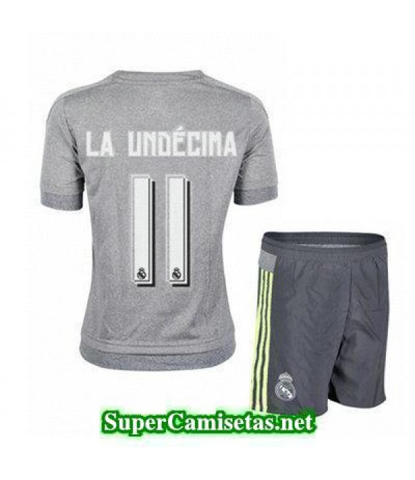 Segunda Equipacion Camiseta Real Madrid Ninos La Undecima 2015/16