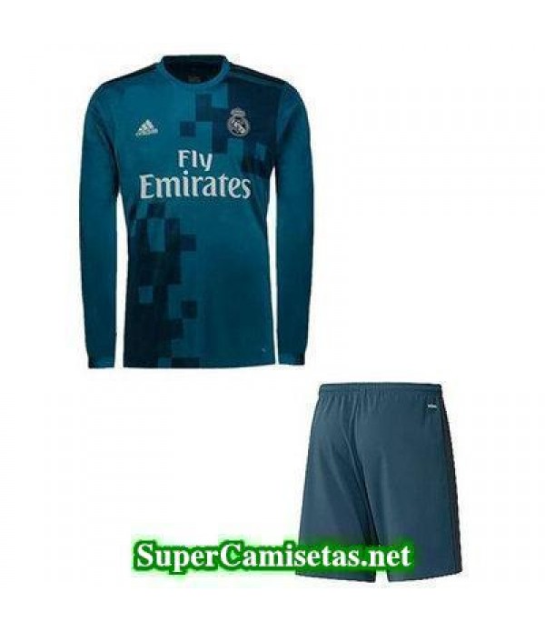 Tercera Equipacion Camiseta Real Madrid ML Ninos 2017/18