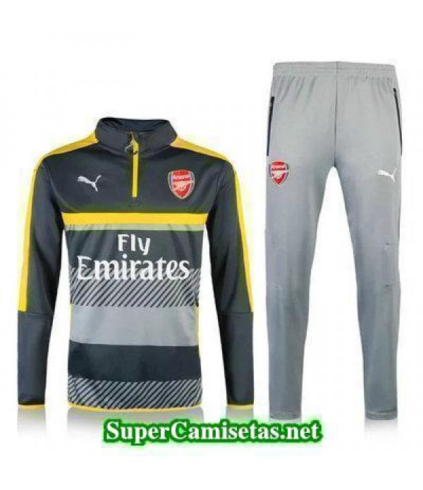 Camiseta entrenamiento Arsenal ML Gray 2016 2017