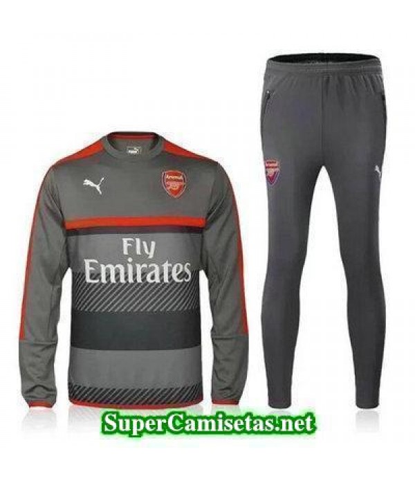 Camiseta entrenamiento Arsenal ML gris 2016 2017