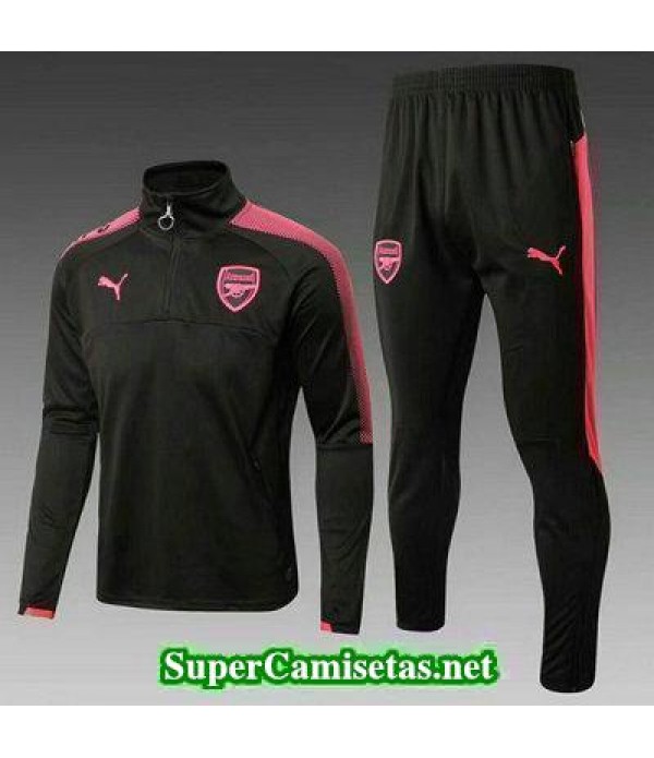 Camiseta entrenamiento Arsenal ML Negro-01 2017 2018