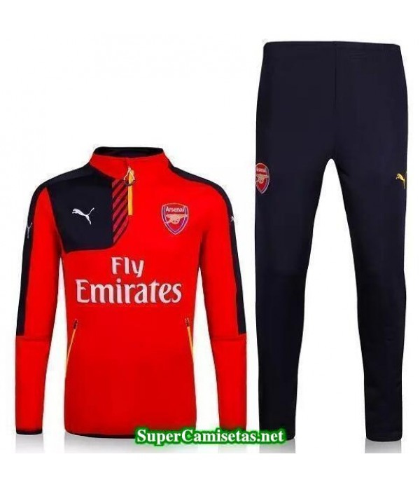 Camiseta entrenamiento Arsenal ML roja 2016 2017