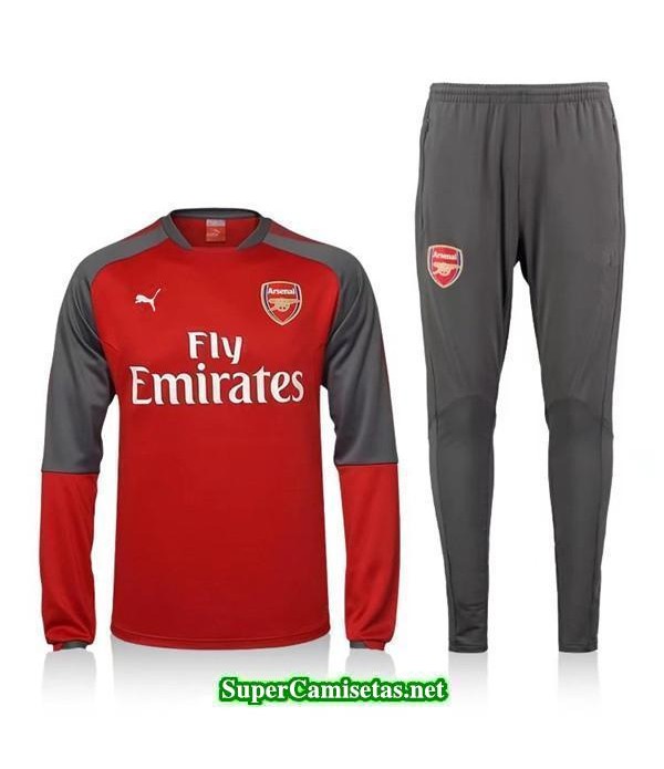 Camiseta entrenamiento Arsenal ML rojo-02 2017 2018
