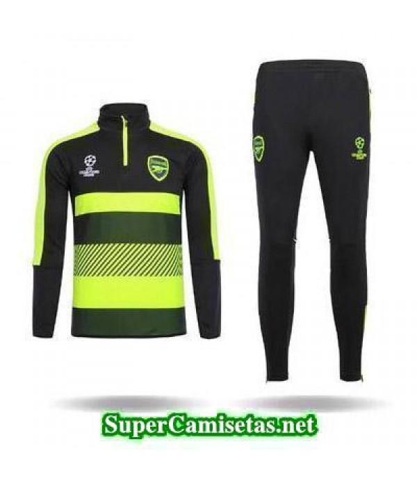 Camiseta entrenamiento Arsenal ML UCL Negro y amarillo 2016 2017